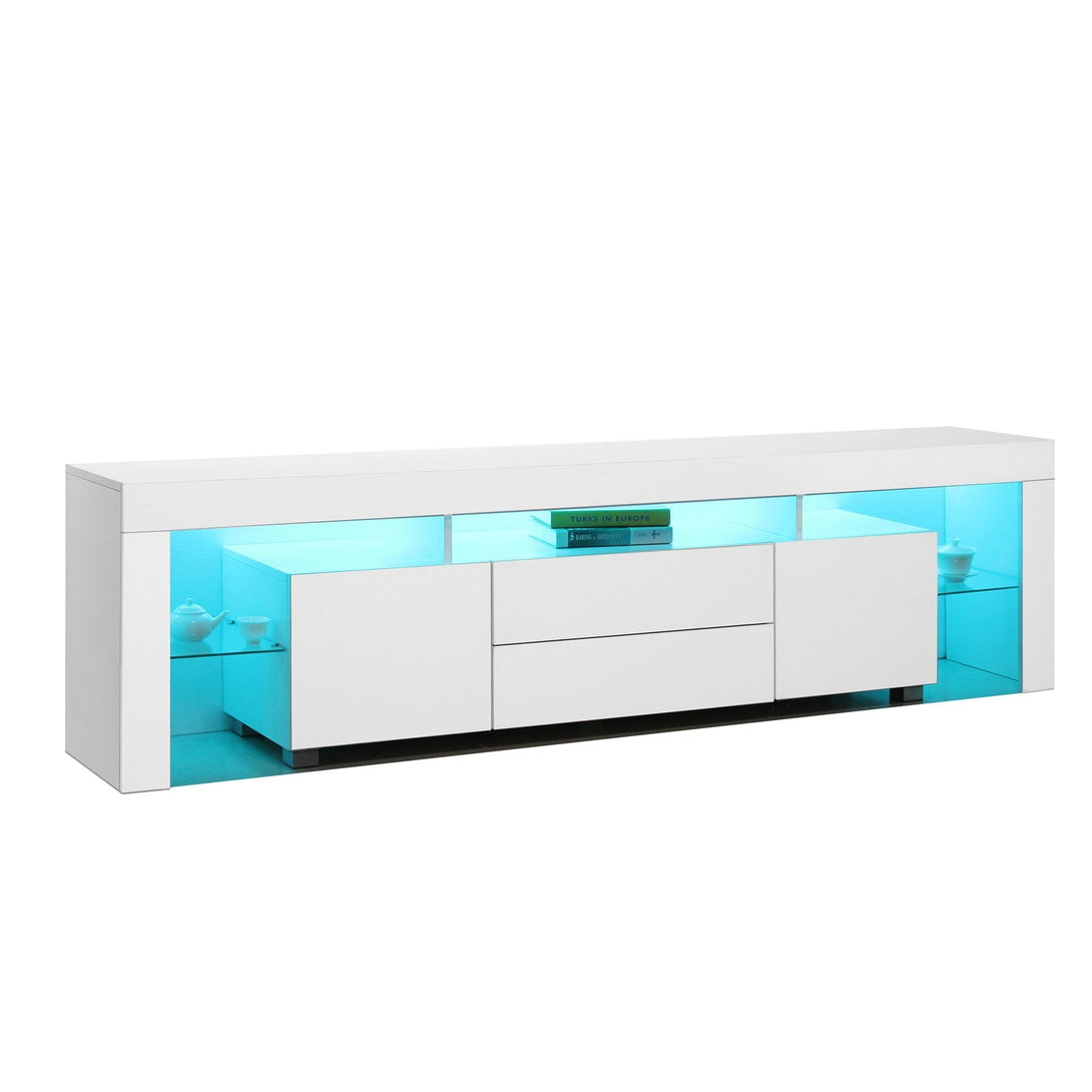 Micco 2m LED Entertainment Unit - Stylish White Design – Treasurebox