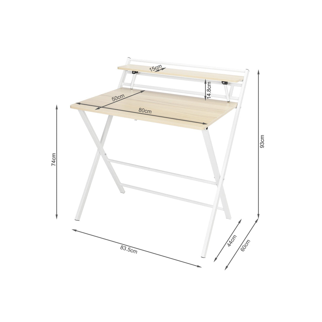 Milo 80cm Foldable Computer Desk - Oak – Treasurebox