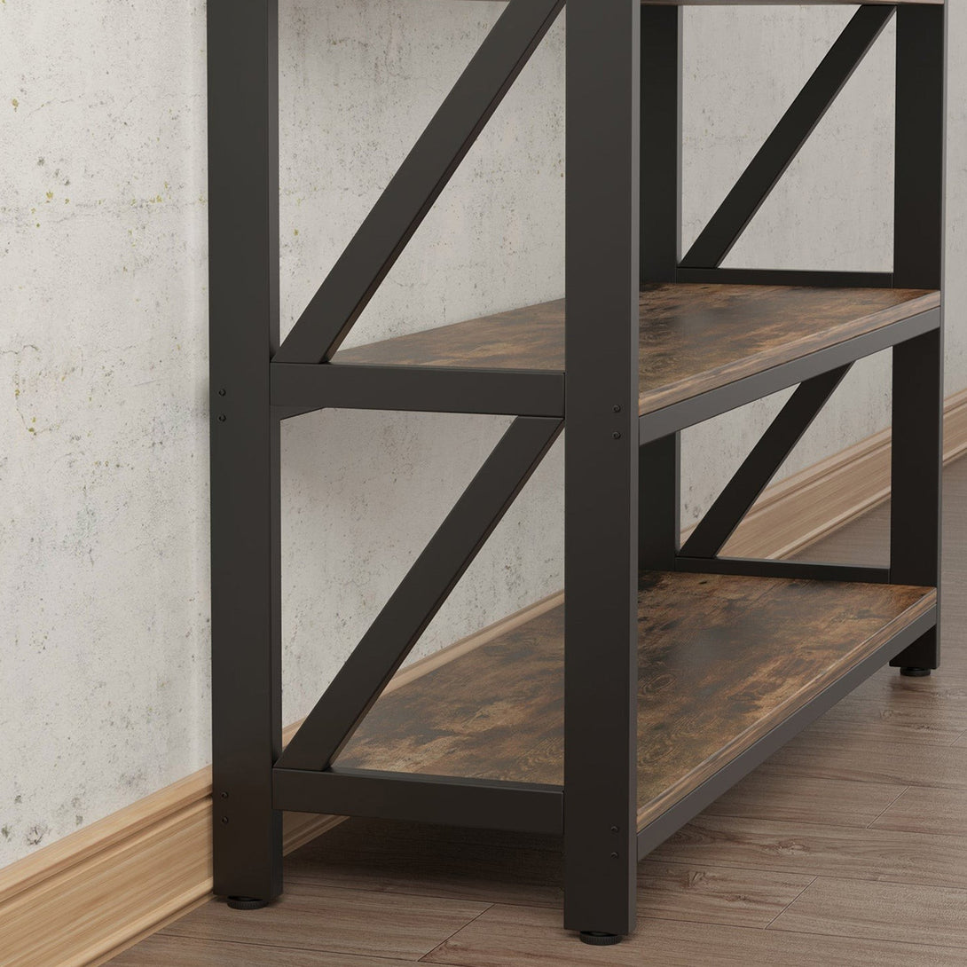 Atlas 1m Console Table with Drawer - Rustic Brown – Treasurebox