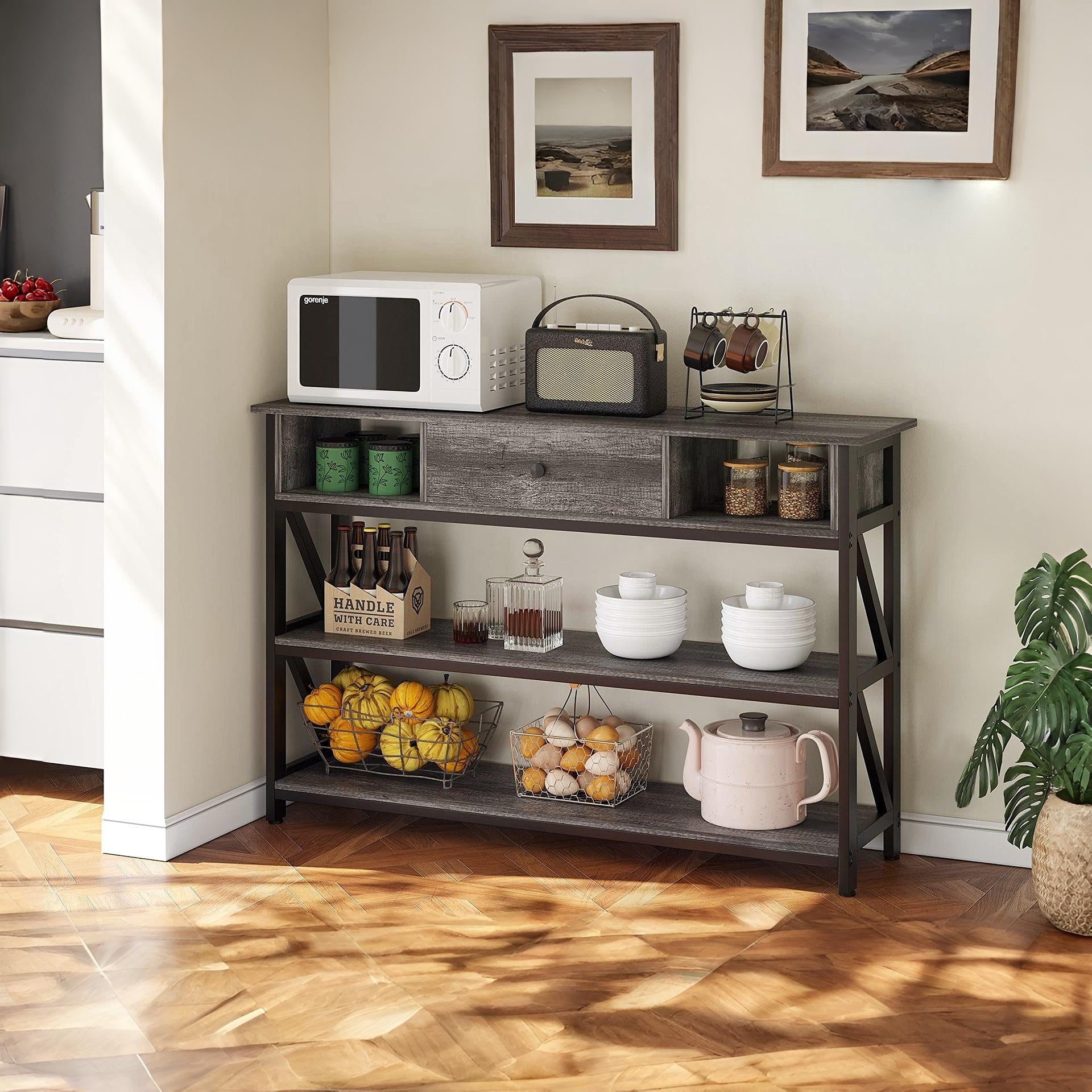Atlas 1.2m Console Table with Drawer - Gray Oak – Treasurebox