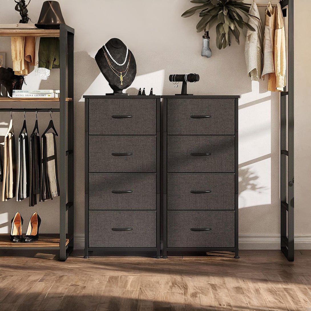 Hailey 4 Drawers Tallboy - Black | Stylish Storage Solution – Treasurebox