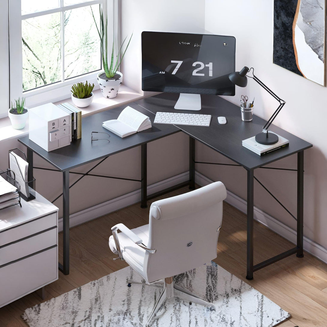Rafael Computer Corner Desk - Black – Treasurebox