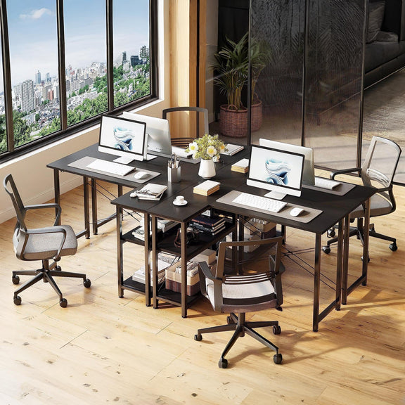 Omar Computer Corner Desk - Black – Treasurebox