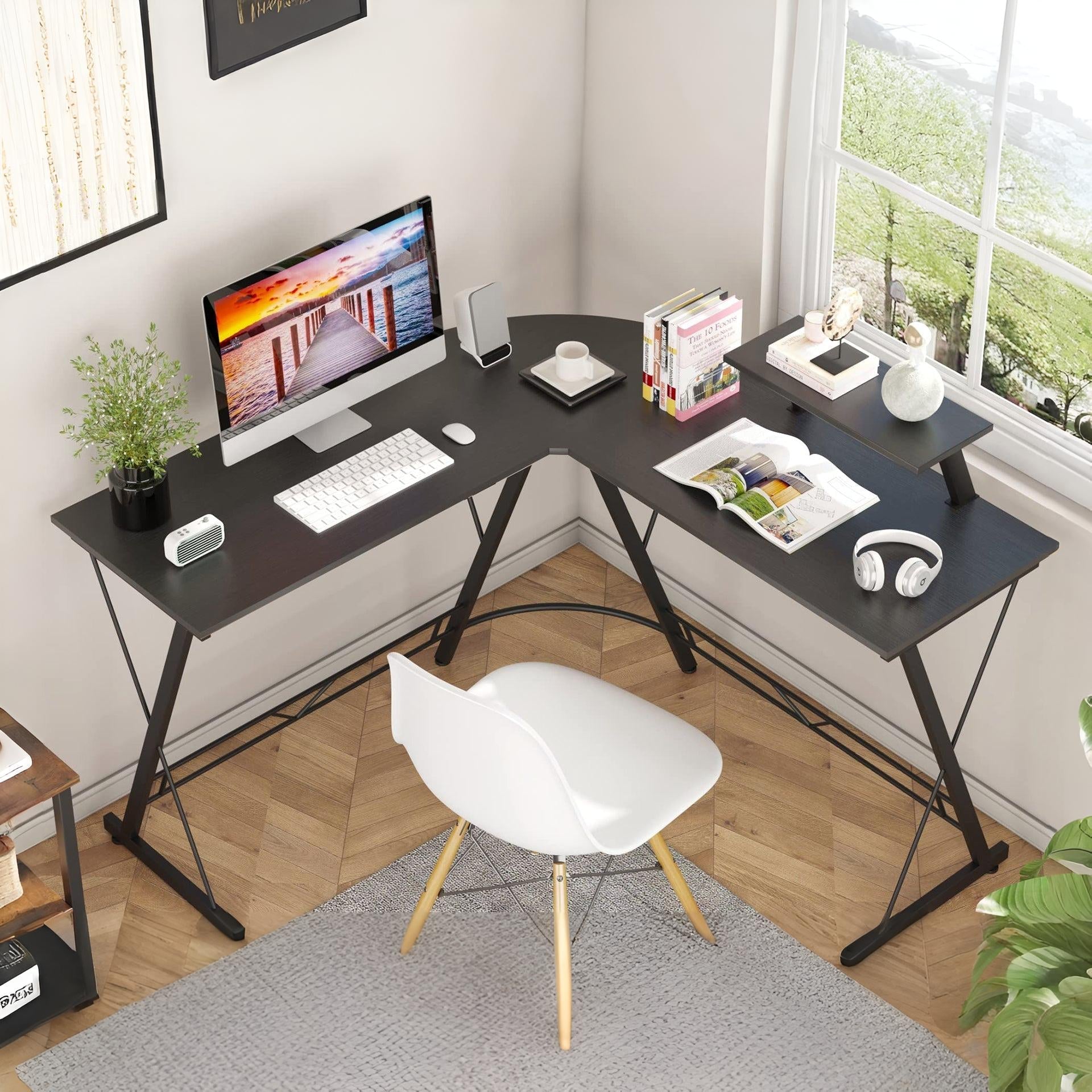 Jeremy Computer Corner Desk - Black – Treasurebox