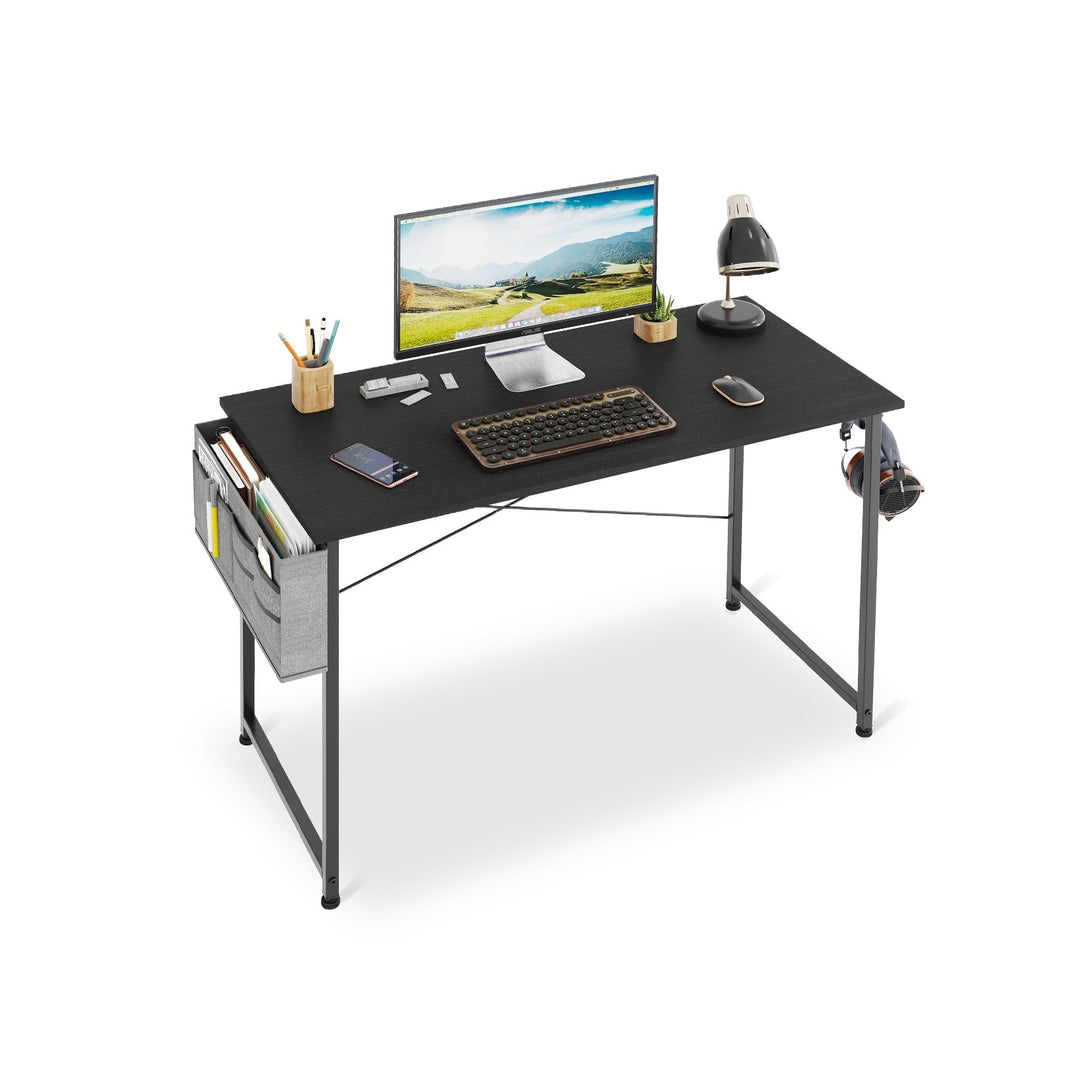 Cayden 100cm Computer Desk with Storage Bag - Black – Treasurebox