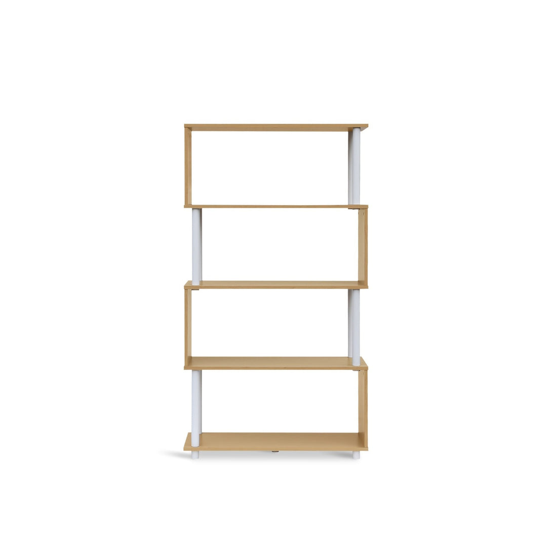 Petone 5 Tier Flexi Storage Rack - Maple + White – Treasurebox