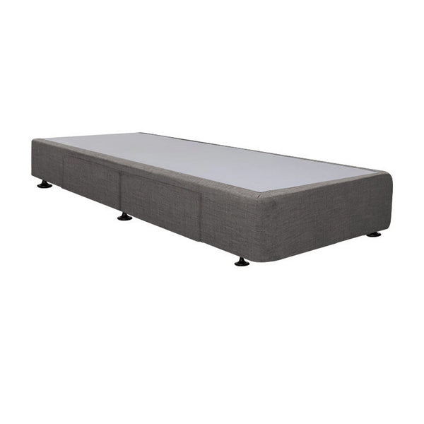 CHARLES Fabric Single Bed Base 2 Drawers - SLATE