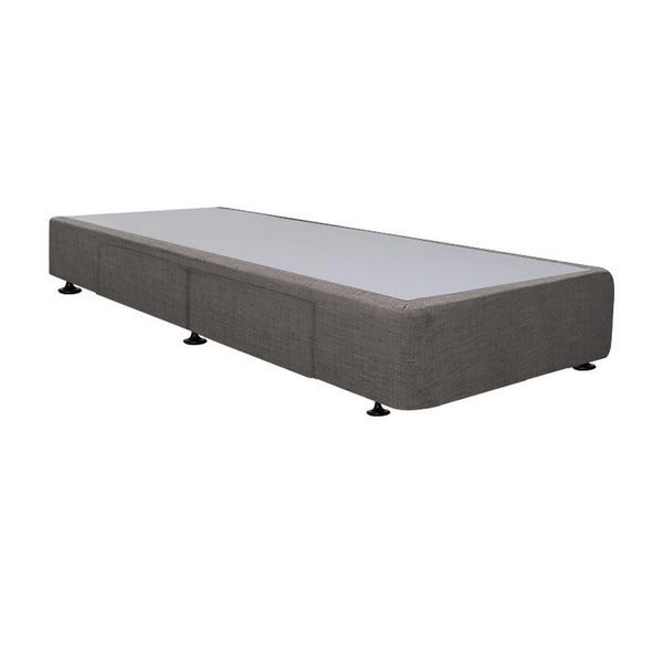 CHARLES Fabric King Single Bed Base 2 Drawers - SLATE