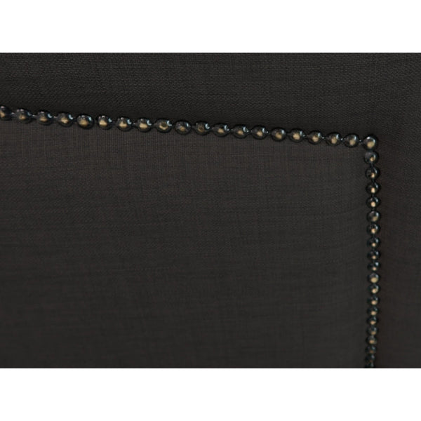 WINSTON Upholstered Headboard Double - BLACK