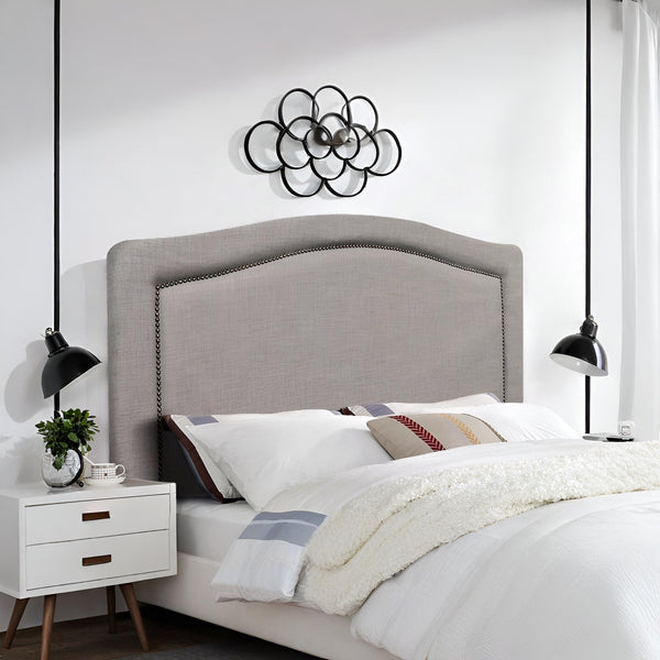 WINSTON Upholstered Headboard Double - GREY