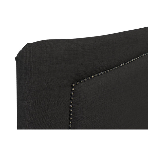 WINSTON Upholstered Headboard Super King - BLACK