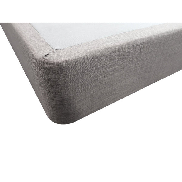 CHARLES Fabric Double Bed Base 4 Drawers - GREY
