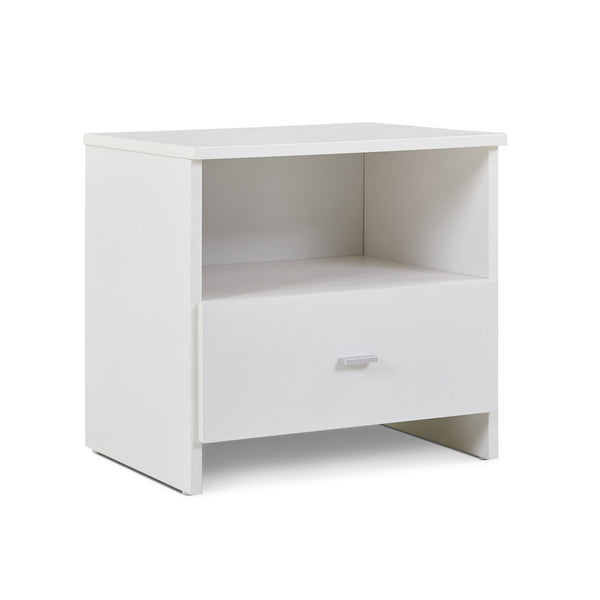 Makalu Wooden Bedside Table Nightstand - White