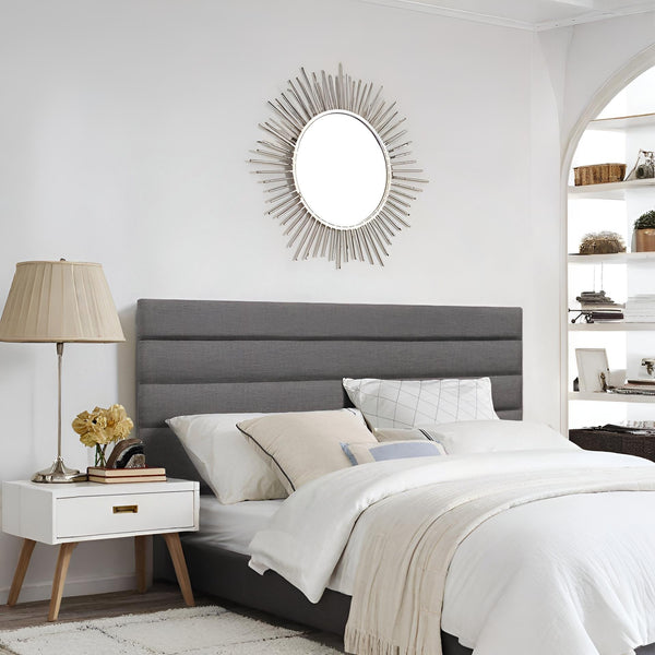 WENDY Upholstered Headboard Queen - SLATE