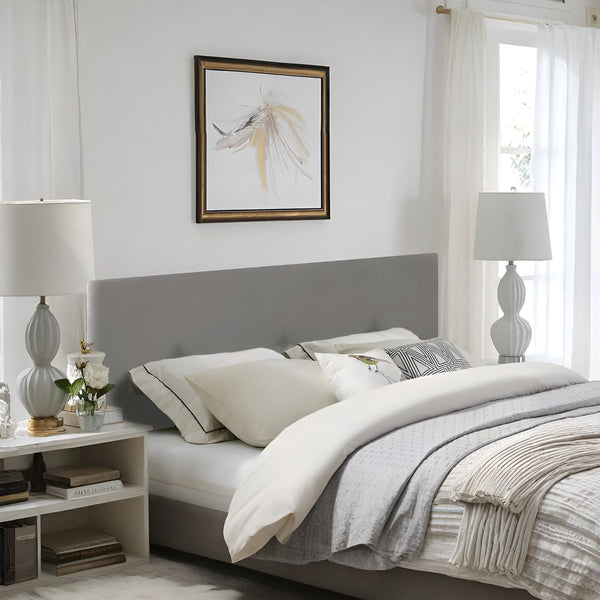 MORGAN Upholstered Headboard Double - SLATE