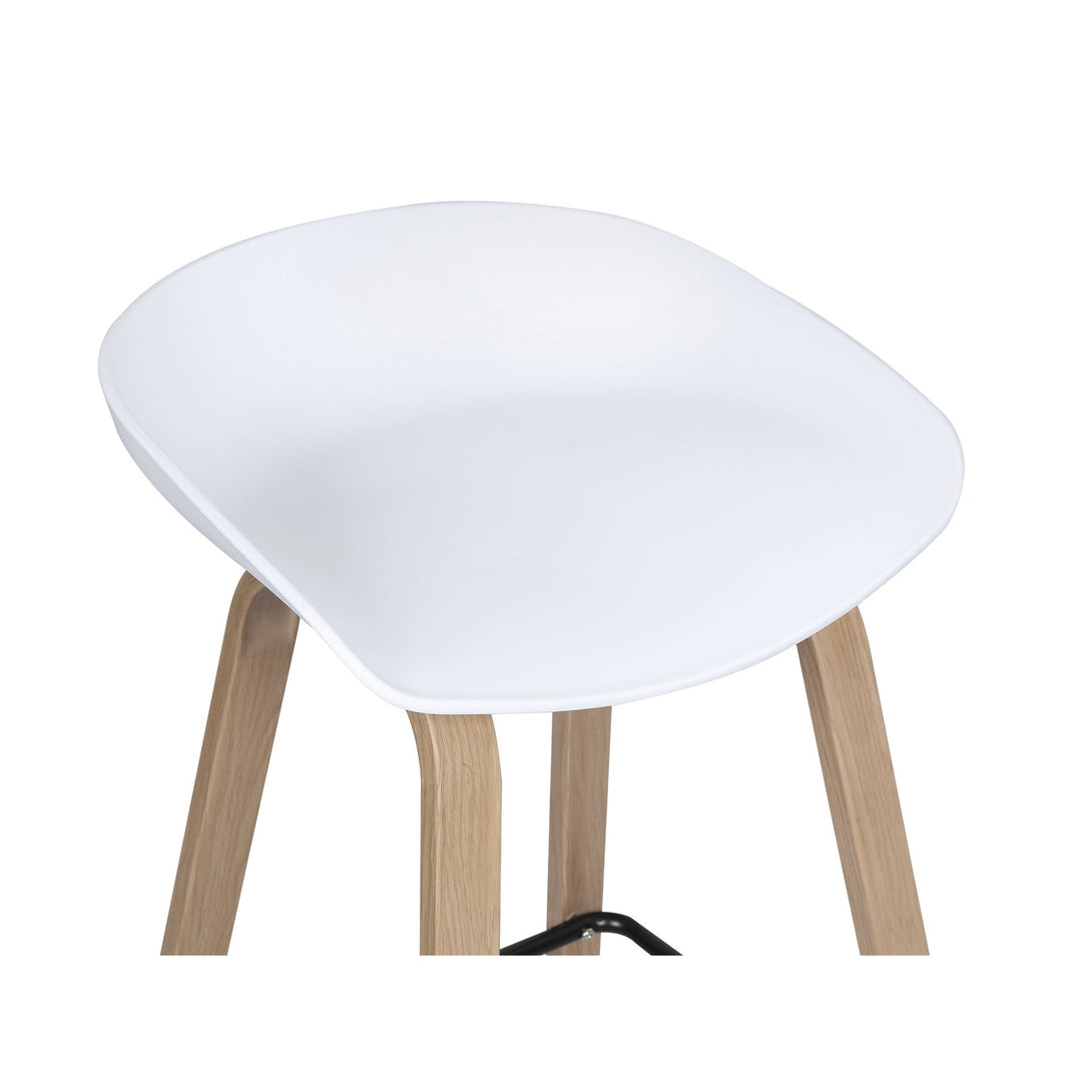 Kai Bar Stool Metal Barstool 75cm - White