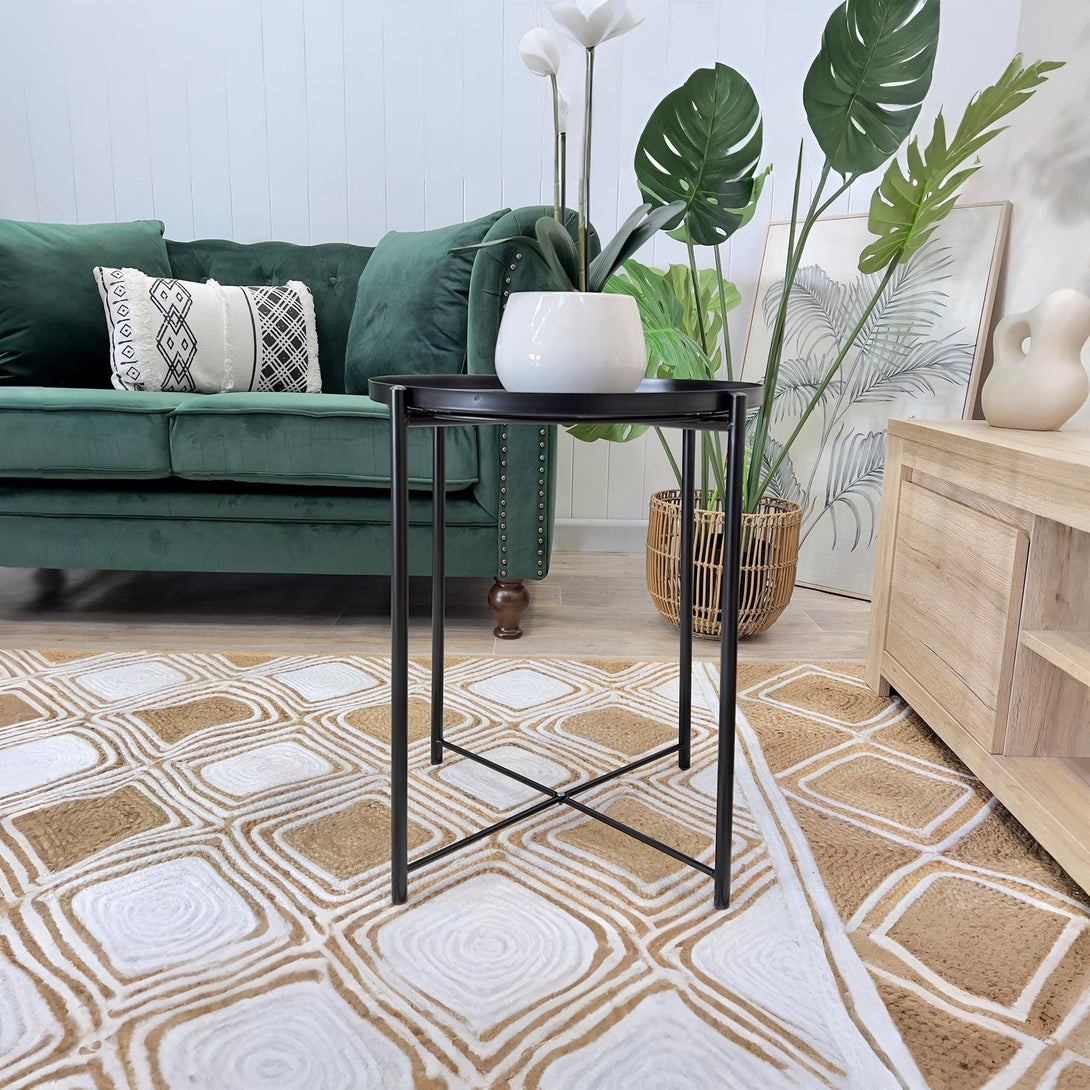 Ellison Round Side Table Coffee Table - Black
