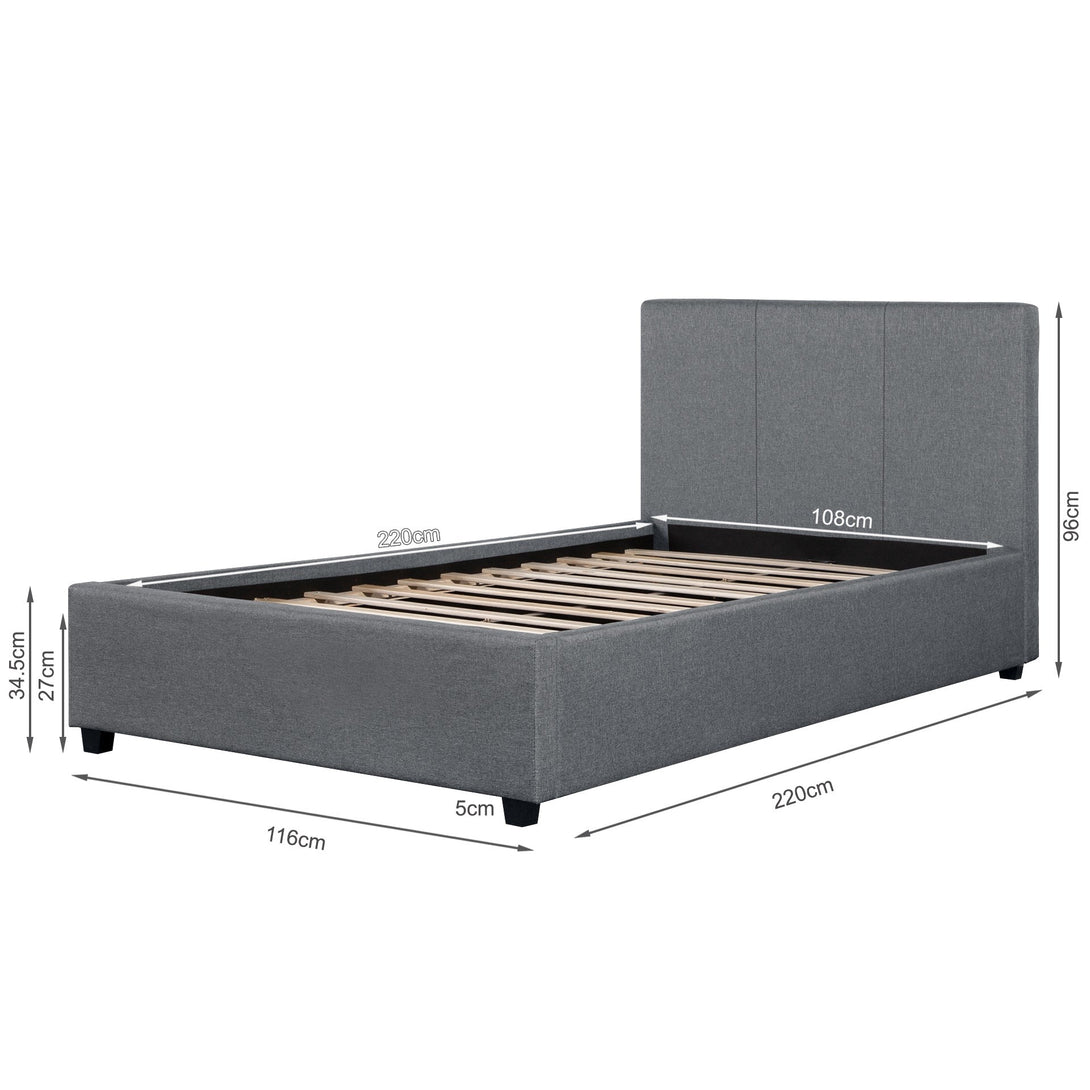 Shasta King Single Bed Frame - Dark Grey