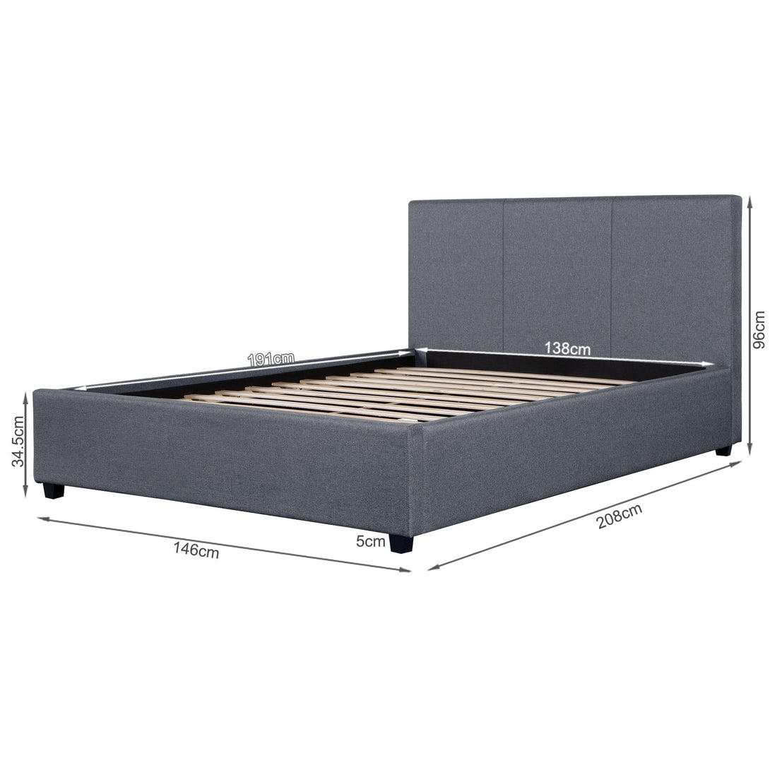 Shasta Double Bed Frame - Dark Grey