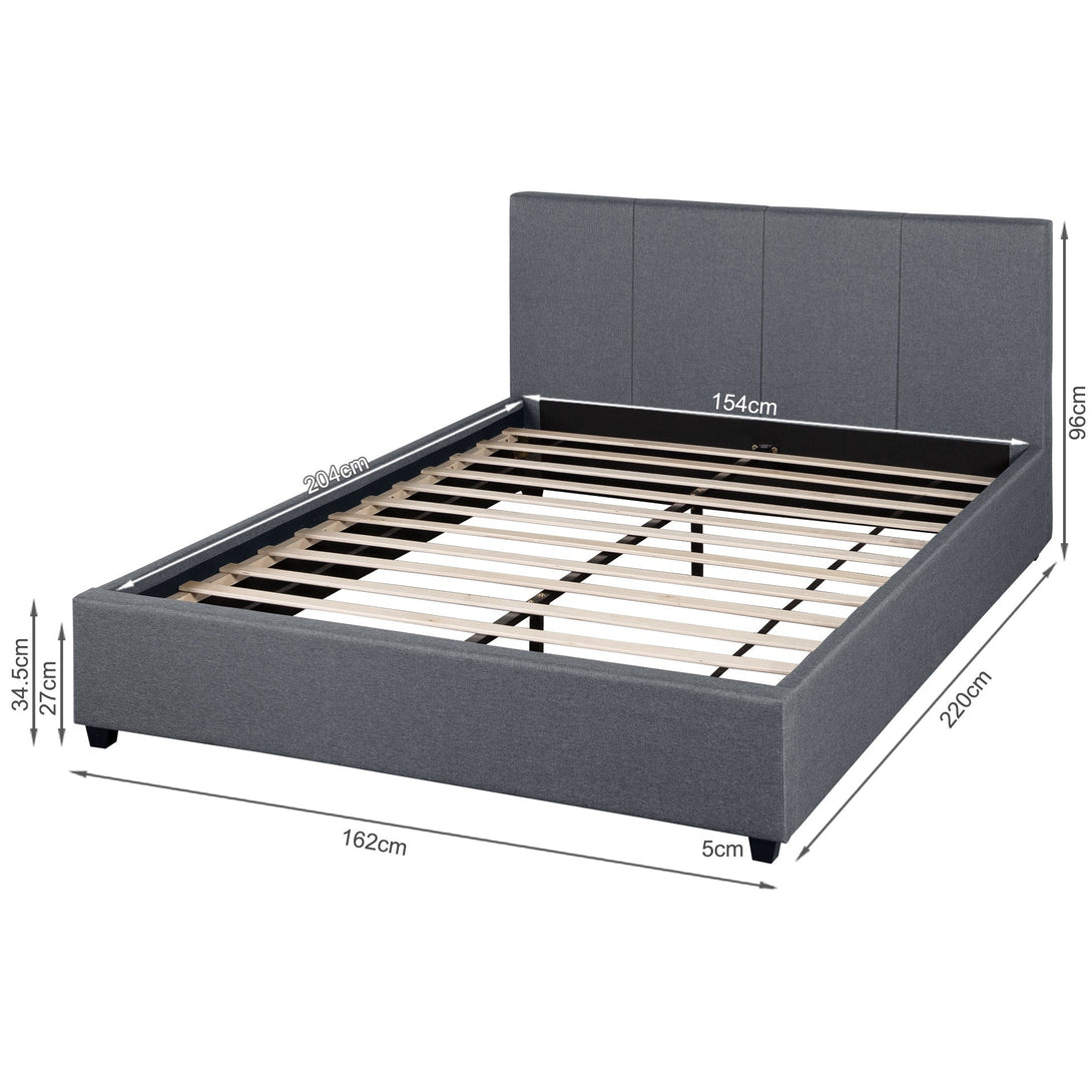 Shasta Queen Bed Frame - Dark Grey