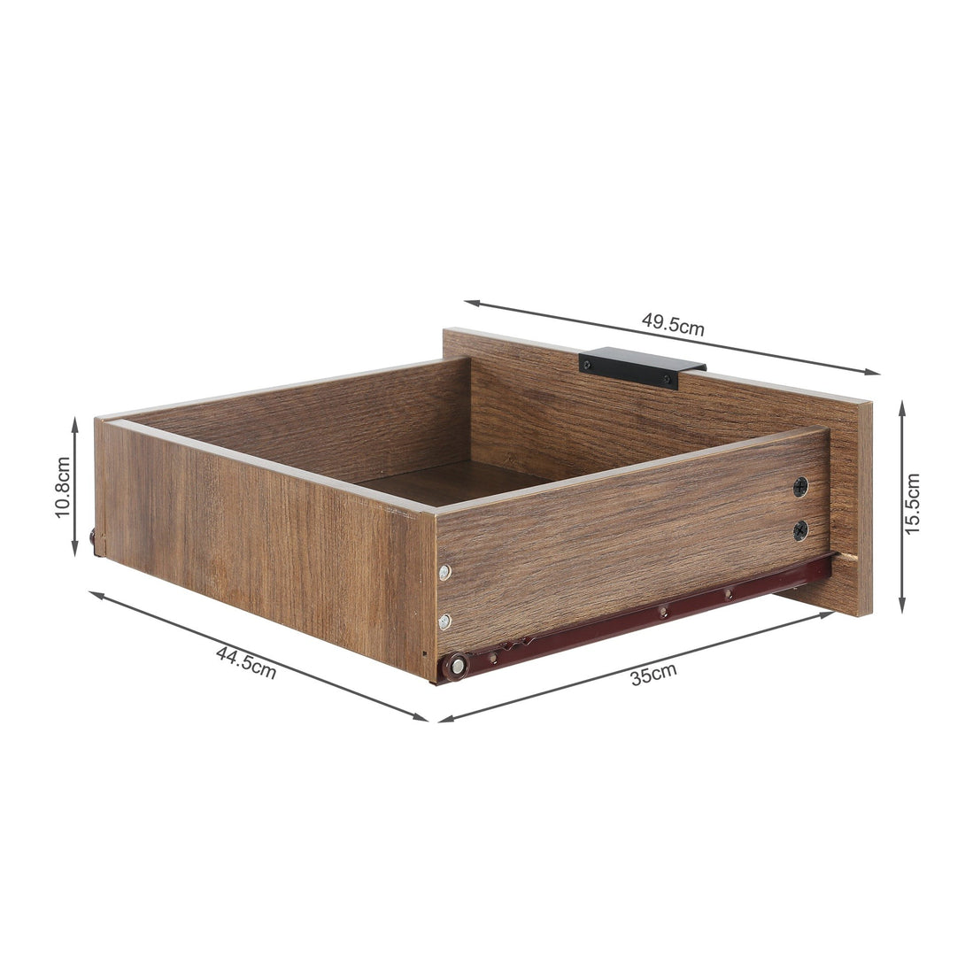 Ocala Wooden Bedside Table - Walnut