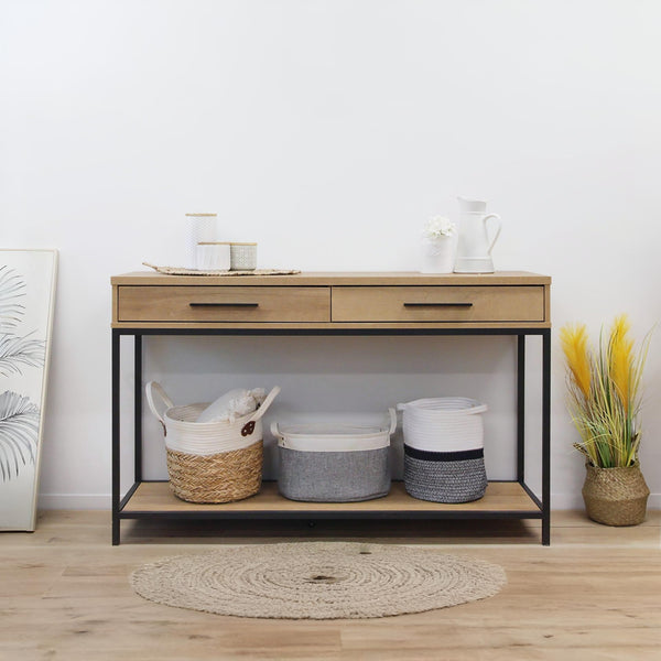 Kaden Wooden Console Table - Oak