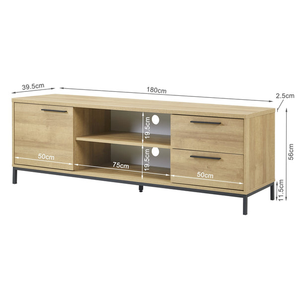 Kaden 1.8m Entertainment Unit - Oak