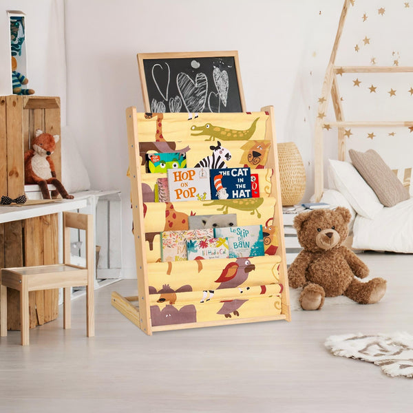 Mapam Wooden Slim Kids Bookcase - Pattern