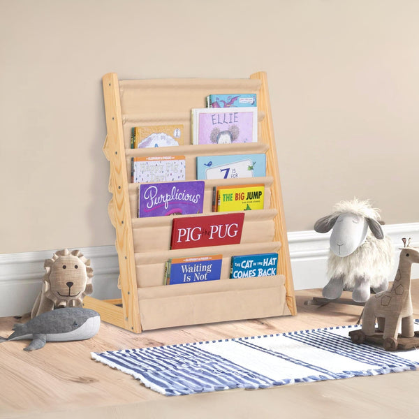 Mapam Wooden Slim Kids Bookcase - Oak