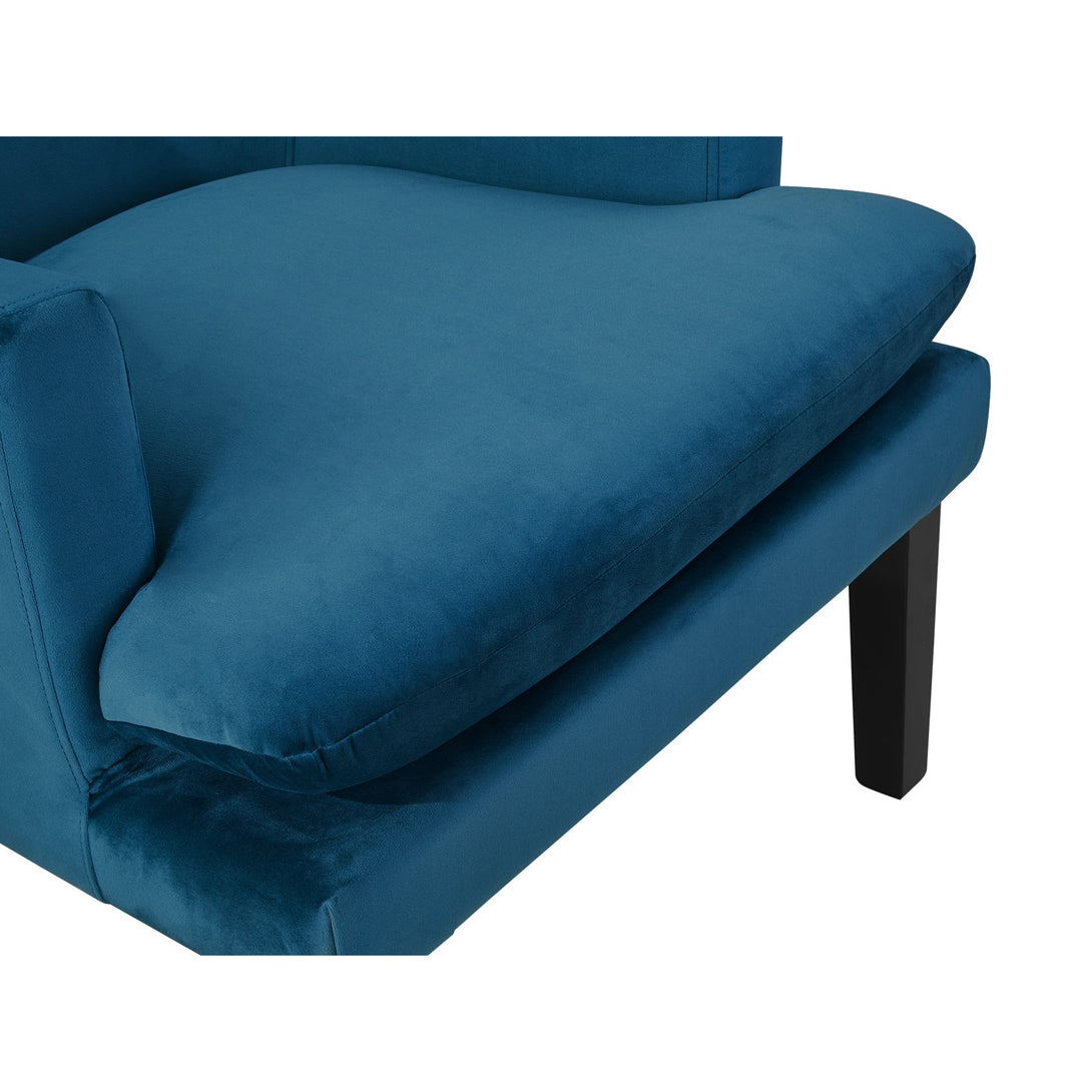 Mila Velvet Arm Chair - Blue