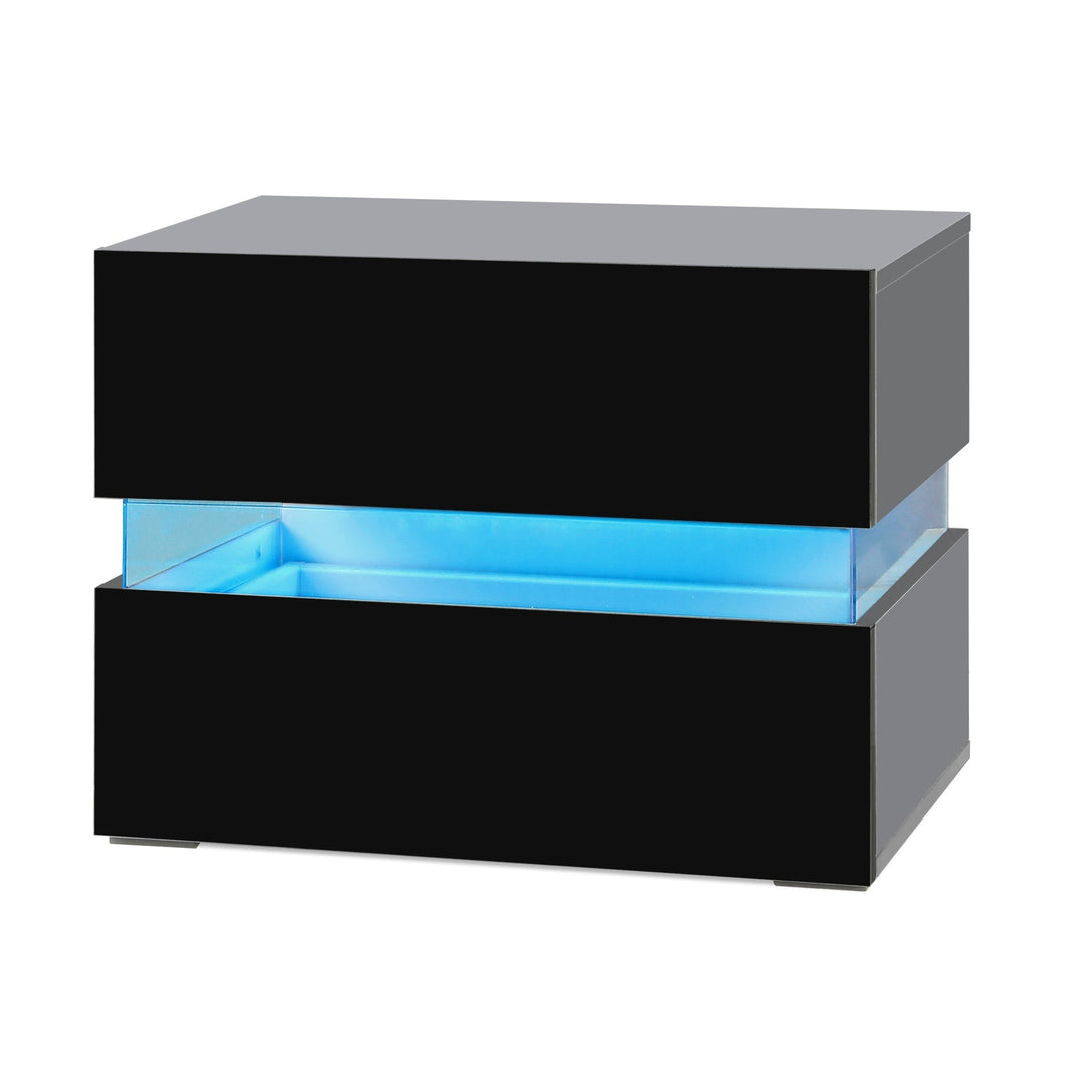 Zion LED Bedside Table - Black