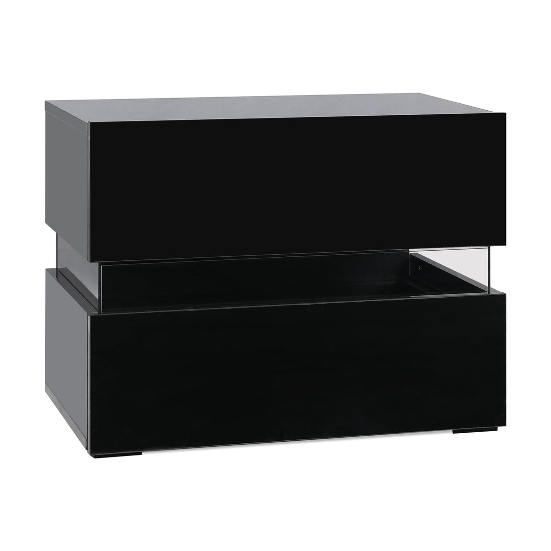Zion LED Bedside Table - Black