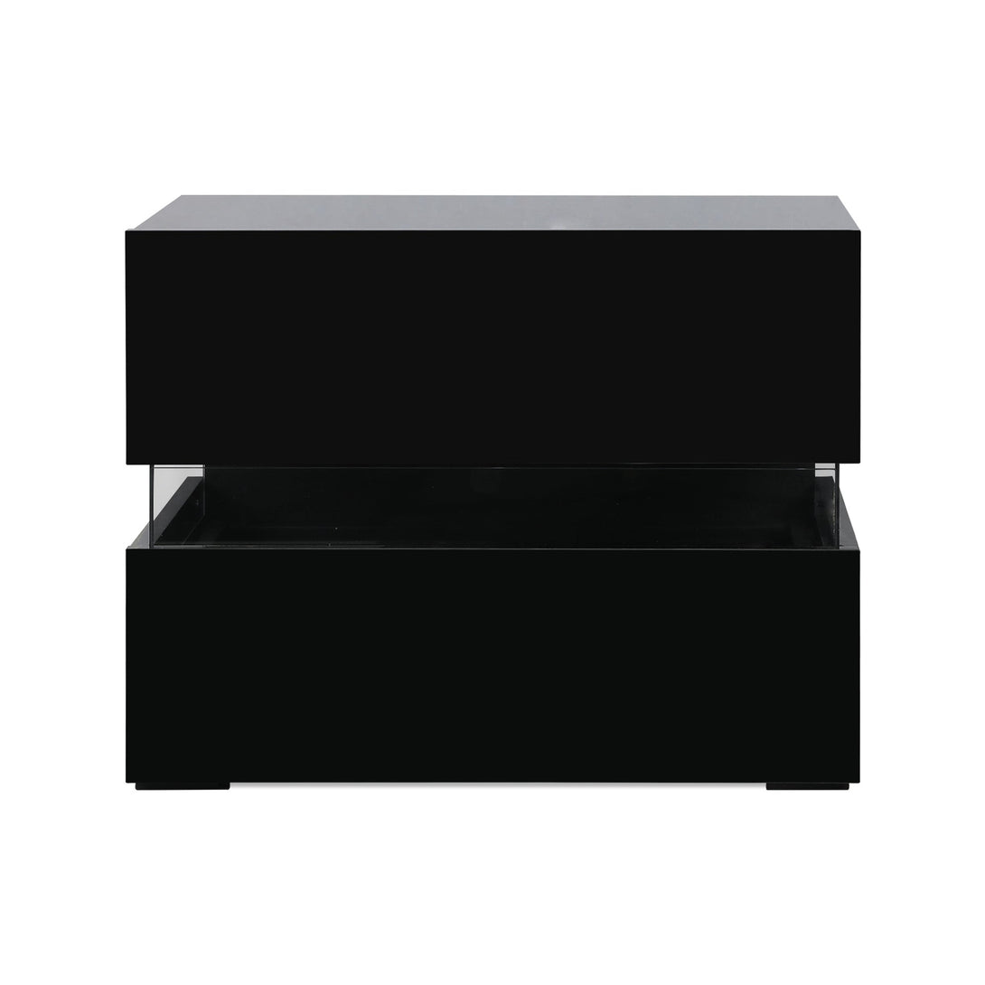 Zion LED Bedside Table - Black