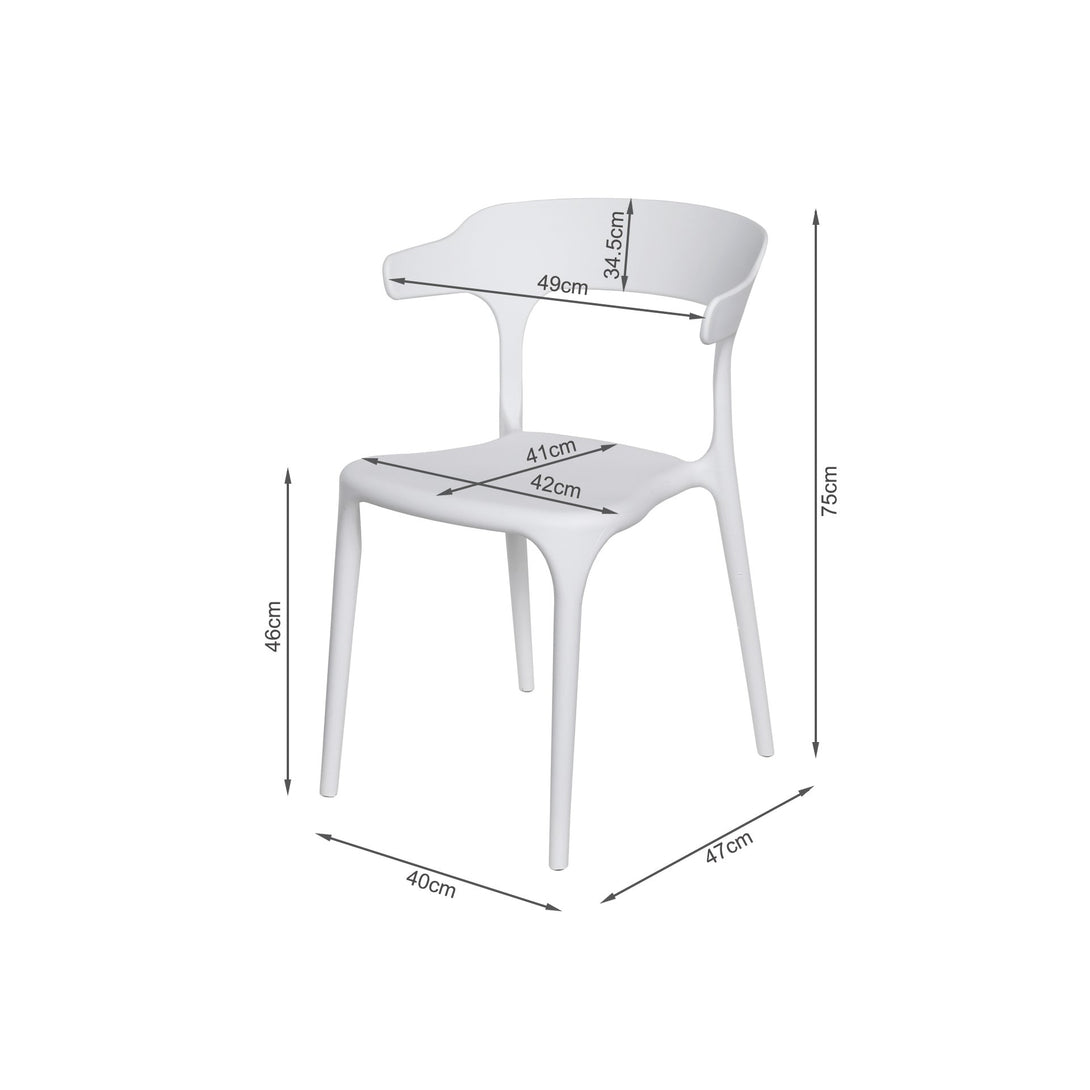 Tor Dining Chair - Set of 4 - White