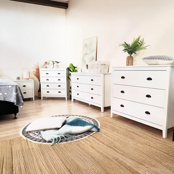 Congo 4 Drawers Tallboy - White