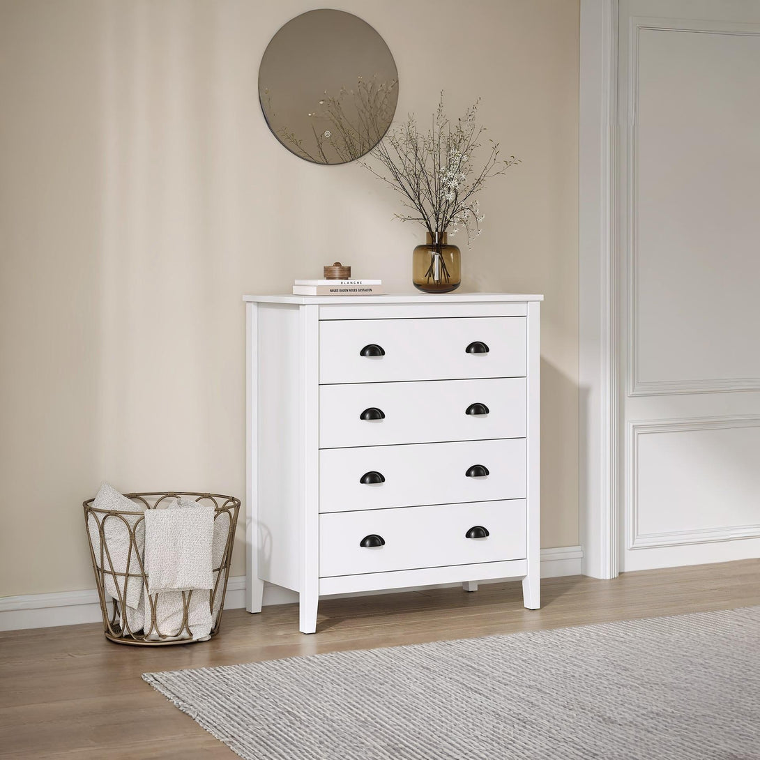 Congo 4 Drawers Tallboy - White