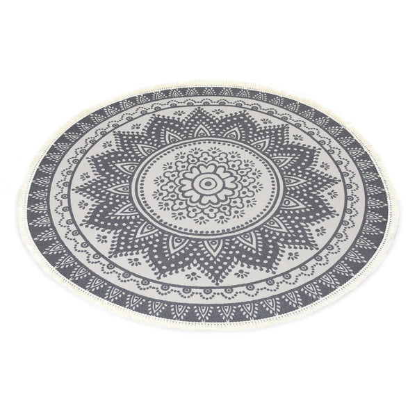Katelin Bohemian Floor Rug - Black