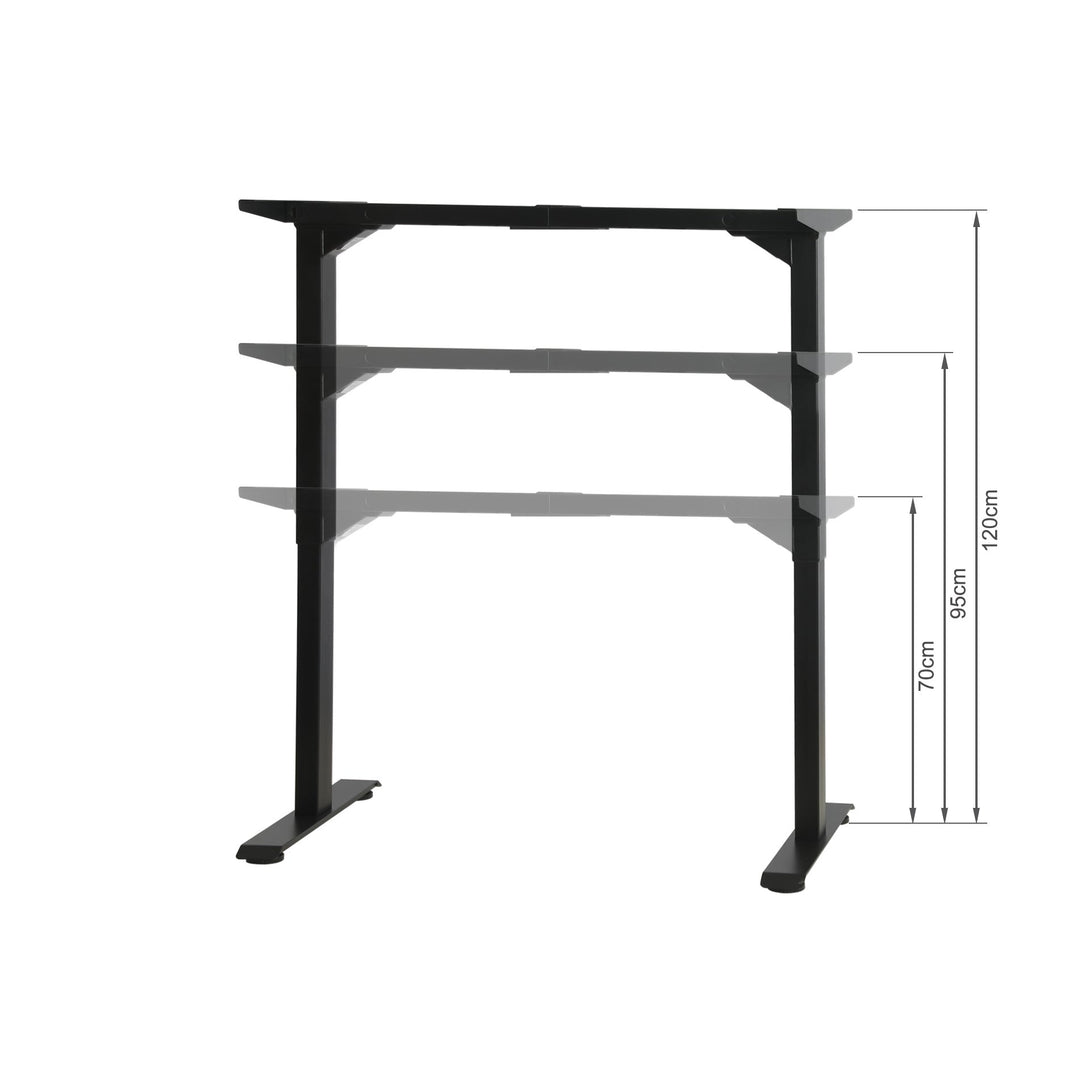 Bennie 120cm Dual Motor Electric Standing Desk - Black