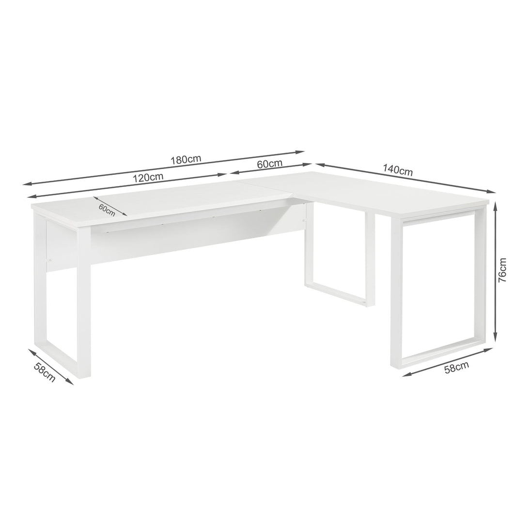 Nakia Computer Corner Desk - White