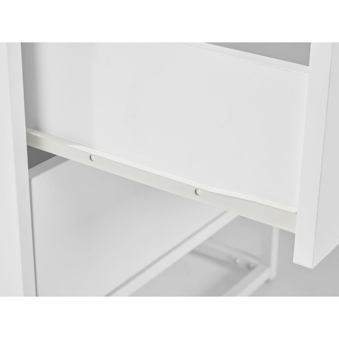 Alaska Wooden Bedside Table - White