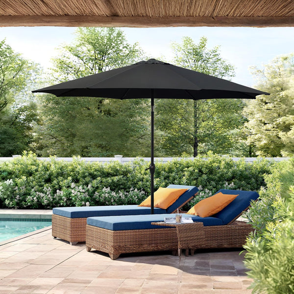 Toughout Rimu Outdoor Umbrella 2.7m - Black