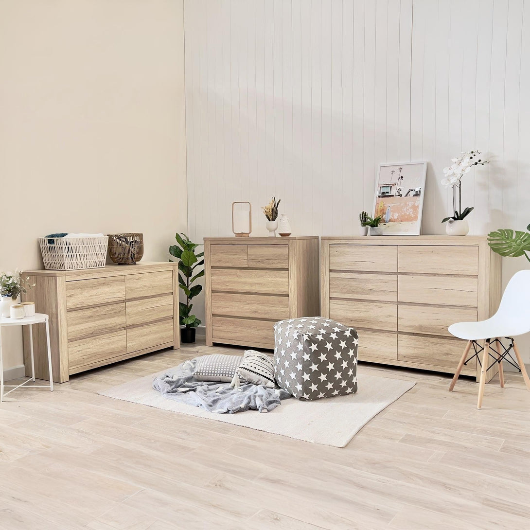 Borneo 5 Drawers Tallboy - Oak