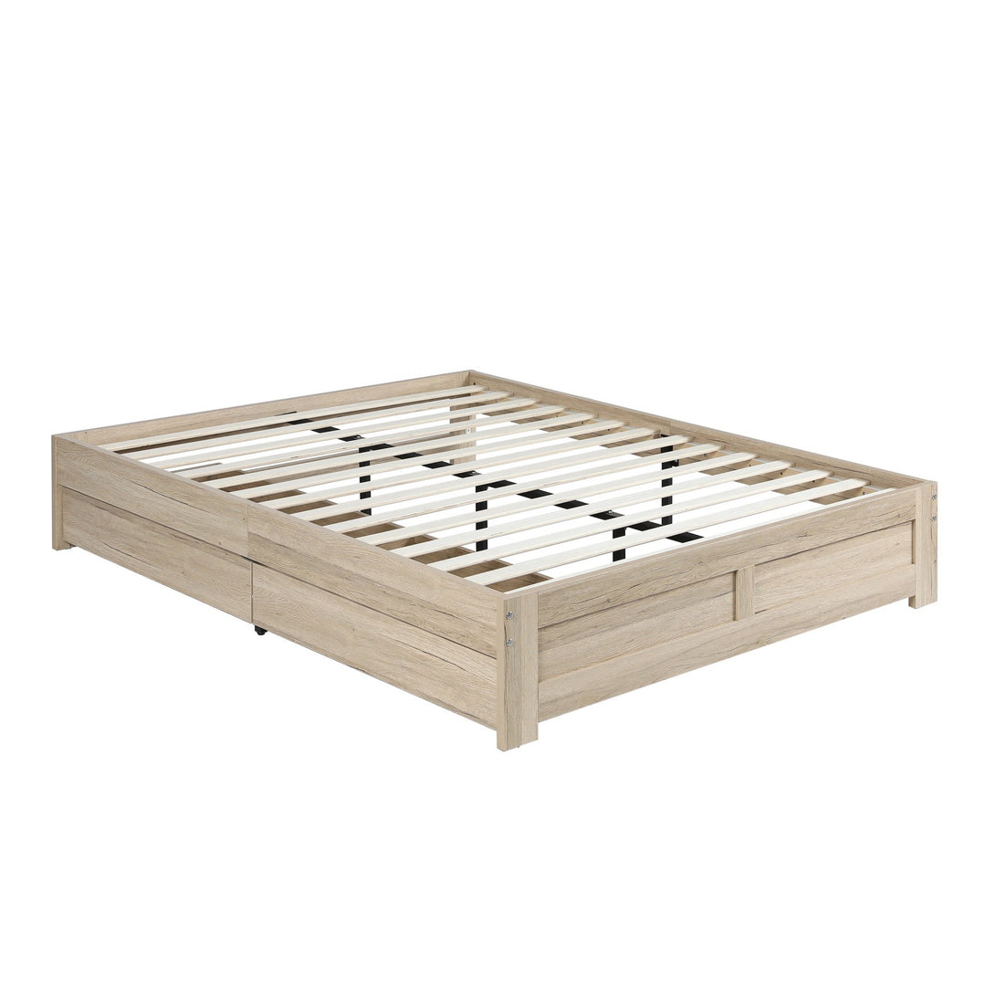 Borneo Queen Storage Bed - Oak