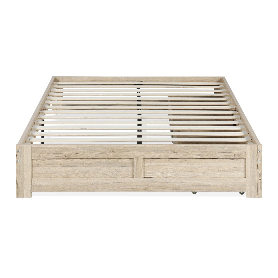 Borneo Queen Storage Bed - Oak