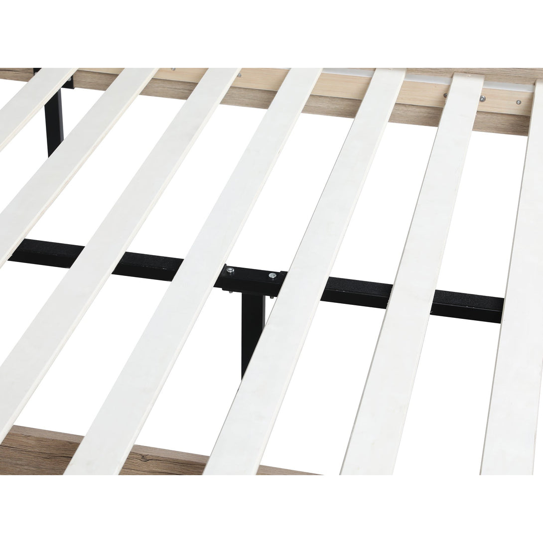 Borneo Queen Storage Bed - Oak