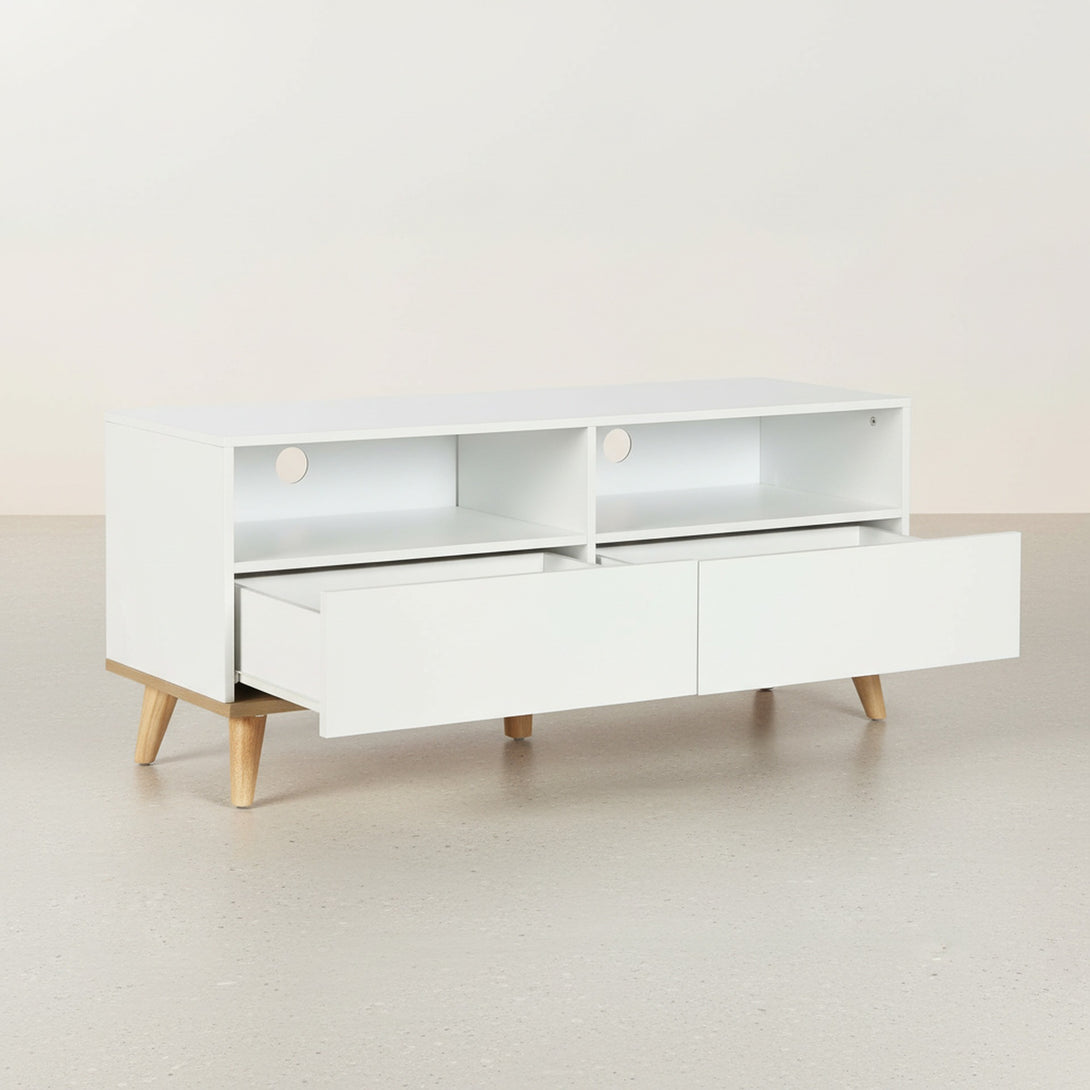 Hudson 1.3M Entertainment Unit - White 