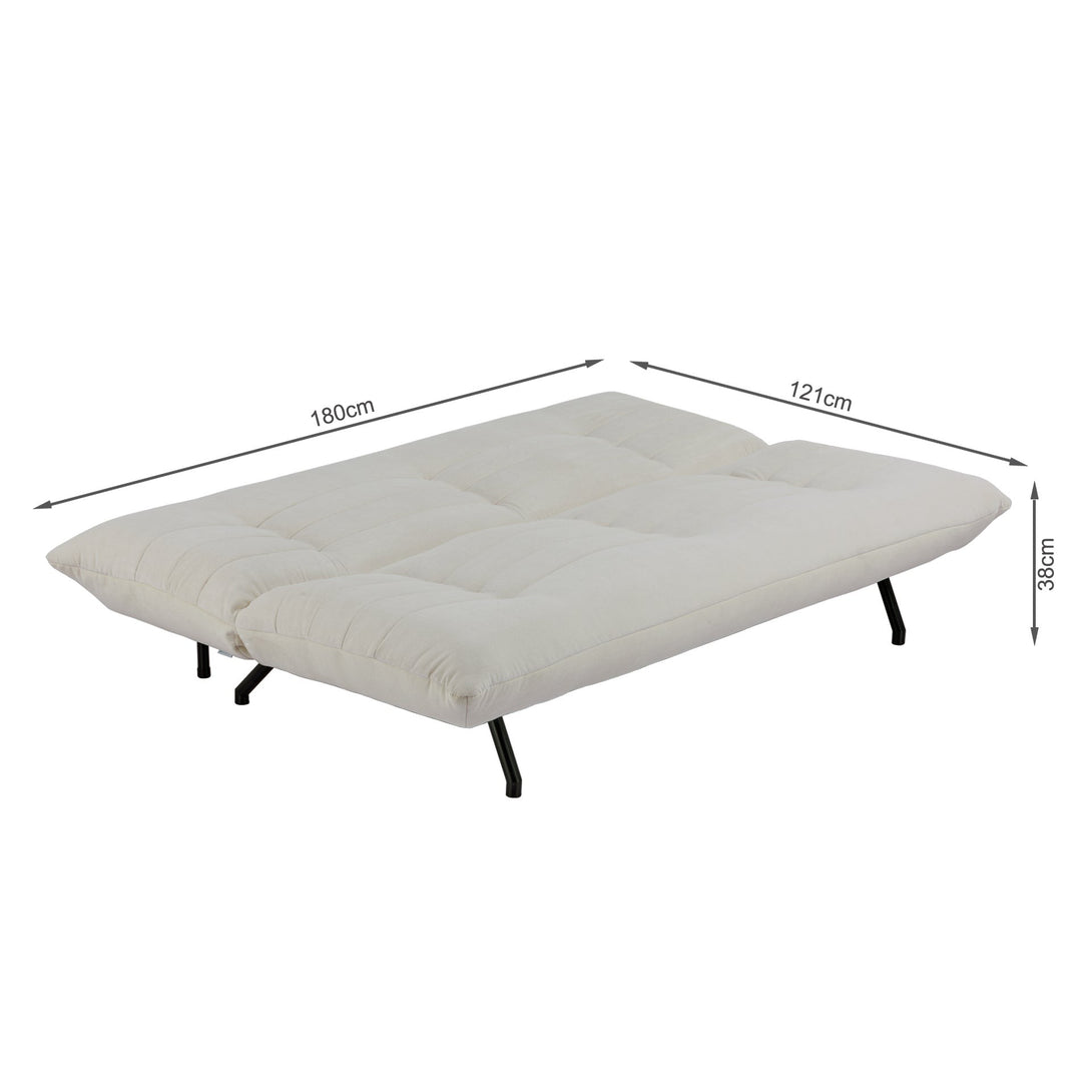 Bolivia 3 Seater Sofa Bed - White