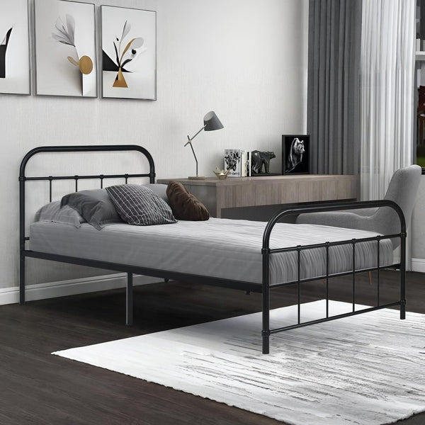 Taylor Single Metal Bed Frame - Black