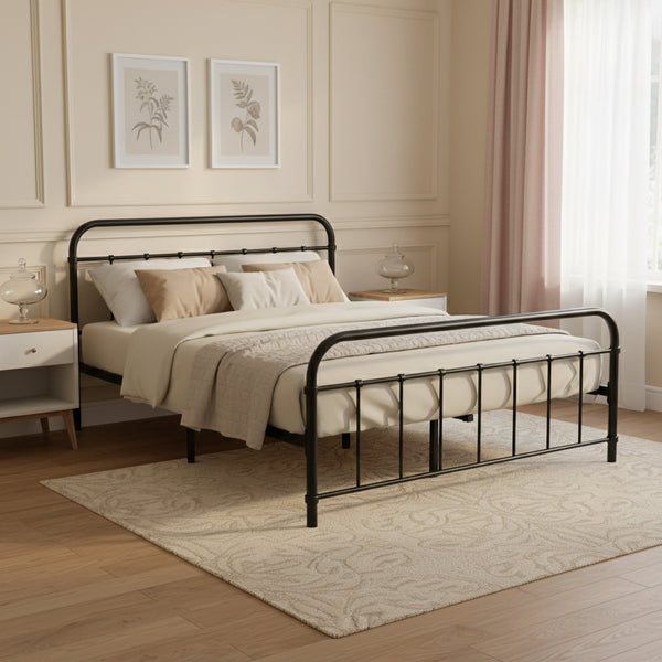 Taylor Queen Metal Bed Frame - Black