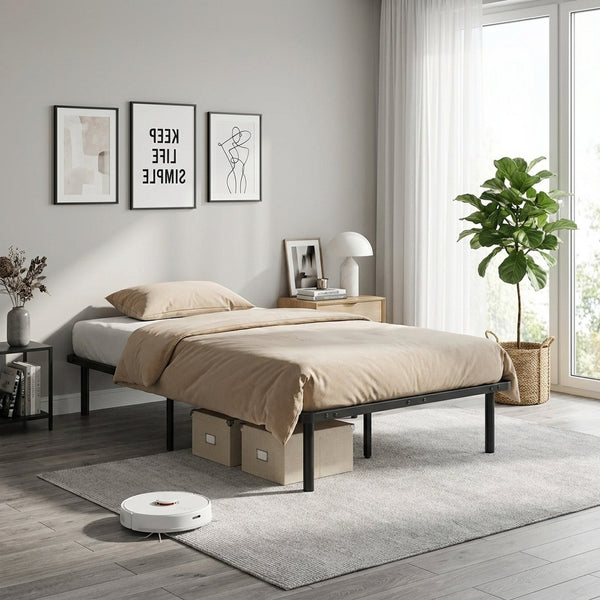 Graham King Single Metal Bed Frame - Black